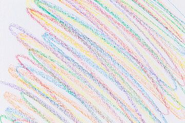 Multi color hand crayon drawing