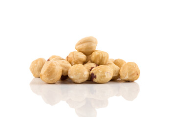Closeup view of hazelnuts