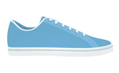 Blue sneaker shoe. vector illustration