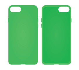 Green  phone case. vector illustration