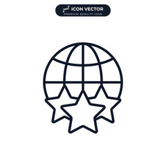 globe icon symbol template for graphic and web design collection logo vector illustration