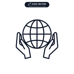 globe icon symbol template for graphic and web design collection logo vector illustration