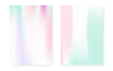 Holographic gradient background set with hologram cover.