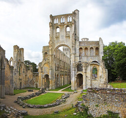 Abbey of Jumieges, Ruins of Abbey from 1067, Normandy, France