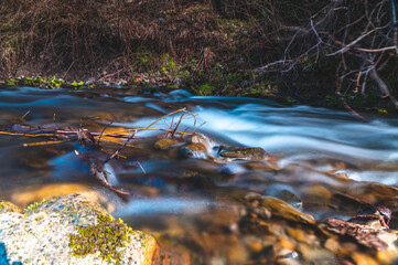 Langzeitbelichtung vom Wolfsbach in Zorge Walkenried, Zorge, Niedersachsen, Deutschland