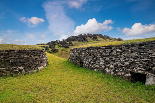 Orongo Village, Rapa Nui National Park in Easter Island, Chile