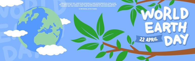 World earth day banner design template