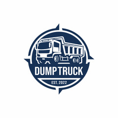 Dump truck logo design vector  © sadajiwa