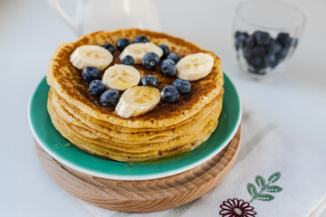 pancakes with blueberries