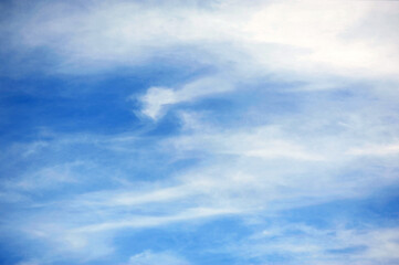 Fototapeta premium Blue sky background with white clouds
