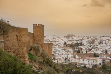 Fototapeta na wymiar Moorish fortress in the old town of Ronda, Andalusia, Spain