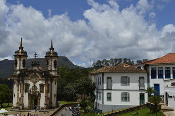 Fototapeta na wymiar Cidade de Ouro Preto e a história nas construções