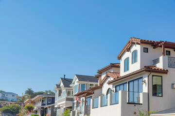 Houses with different structures in San Clemente, California