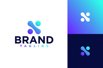 letter N or letter X logo