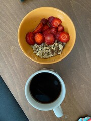 breakfast cereal with strawberries