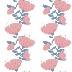 Floral seamless leaves branches pattern for fabrics and packaging and gifts and linens and kids and wrapping paper