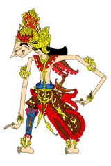 Wayang Prabu Jayabaya, javanese indonesian puppet or marrionette