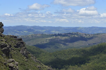 Vista das Montanhas de Ouro Preto em Minas Gerais