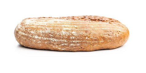 Loaf of bread isolated on white background.