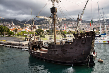 Replica of the sailboat Santa Maria, Funchal, Madeira