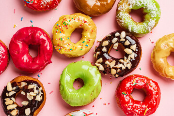 Homemade Round Glazed Donuts Ready to Eat