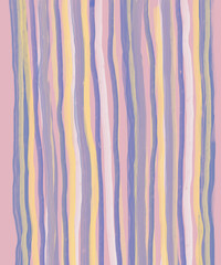 Colorful stripes pattern. Pastel rainbow curve ribbons. Desktop wallpaper with colorful yellow, pink and indigo lines