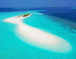 Fototapeta premium Watercolor and oil painting nature landscape, famous travel and touristic place, outdoor vacation trend print for poster, paper, textile or canvas. Modern fine arts design wallpaper. Wall art drawing