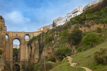 The famous New Bridge in the Old Town of Ronda in Andalusia, Spain