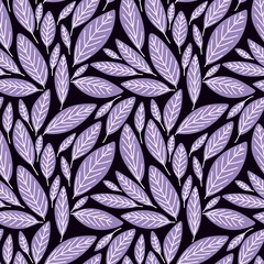 Floral seamless leaves branches pattern for fabrics and packaging and gifts and linens and kids and wrapping paper