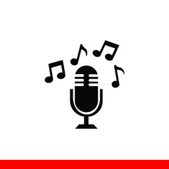 Music microphone icon vector eps 10