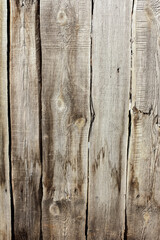 Texture of rough wooden brown boards, wood background, vertical format