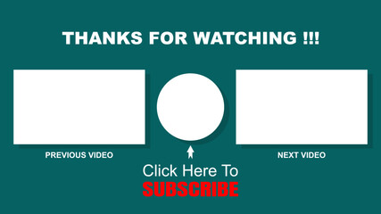 Simple Youtube end screen template