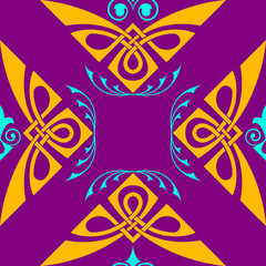 Seamless abstract background with butterflies