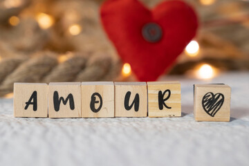 lettres d'amour avec deux coeurs
