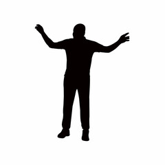 a man body silhouette vector