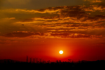 Obraz premium pôr do sol em São Paulo