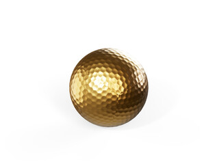 3d render white golf ball