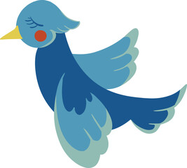 Birdie. Illustration of a cute character. Can be used for various web resources