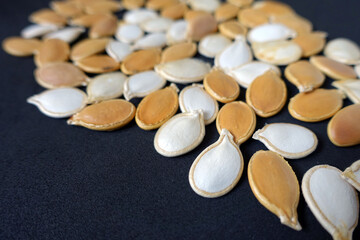 ancestral pumpkin seeds ready to plant in the garden,