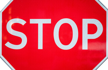 stop road sign on the street