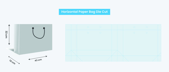 Horizontal pepper bag die cut design template Premium