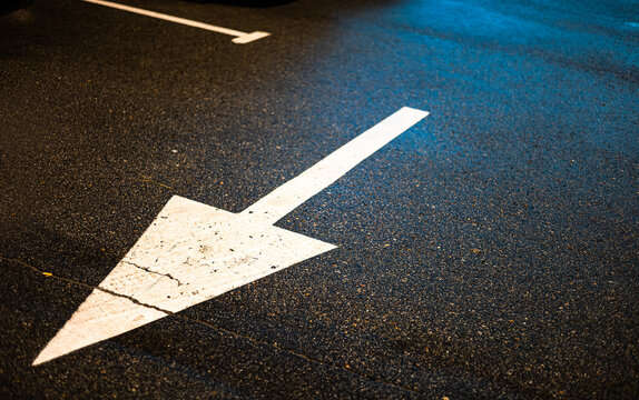 road markings on the road