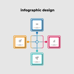 Steps business infographic template