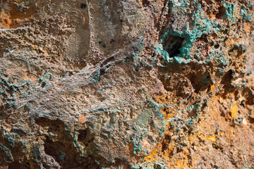Raw malachite close-up. Background, texture of malachite. green malachite color