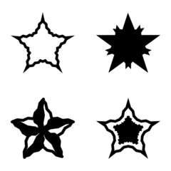 Wavestar Flat Icon Set Isolated On White Background