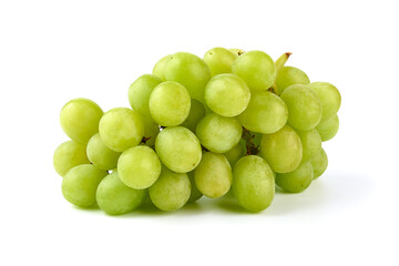 Fresh green grape, isolated on white background. High resolution image.