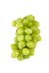 Fresh green grape, isolated on white background. High resolution image.