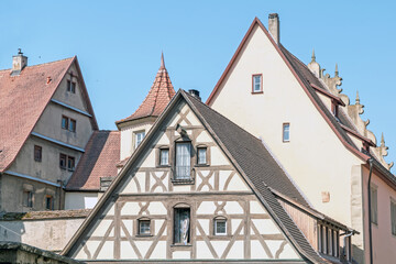 The high pitched roofs of Rothenberg-Oberzent, Germany.