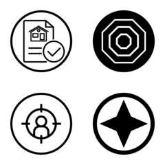 Circles1-2 Flat Icon Set Isolated On White Background