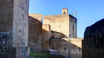 Obraz premium Palais de l'Alhambra à Grenade en Andalousie dans le sud de l'Espagne